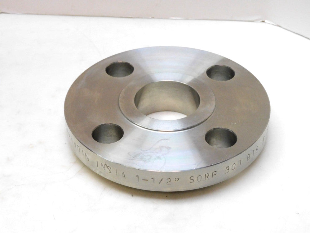 Chandan 1-1/2" Slip On 300 Raised Face F316/316L Stainless Pipe Flange 4-bolt