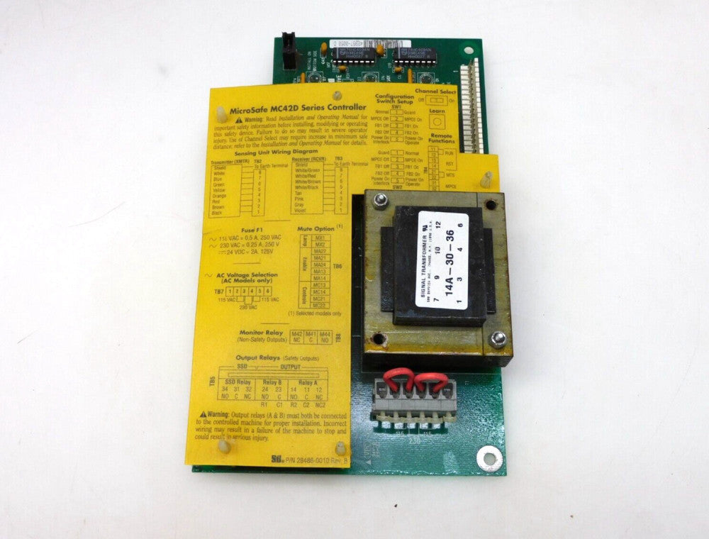 STI 28486-0010 REV B MICROSAFE MC42D LIGHT CURTAIN CONTROLLER
