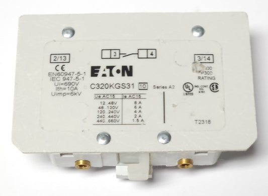 EATON CUTLER HAMMER C320KGS31 Freedom Series 1 NO Auxiliary Contact