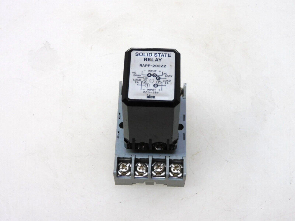 IDEC RAPP-202Z2 SOLID STATE RELAY 3-28VDC W/ BASE 27E891 10A 300VAC