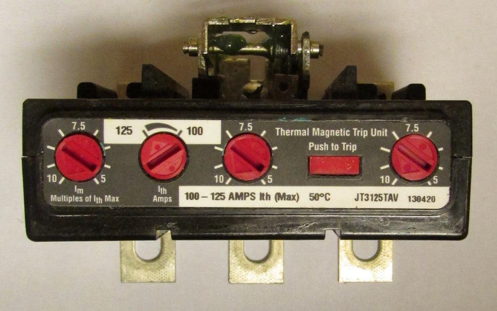 EATON CUTLER HAMMER JT3125TAV 100-225 Amp J Frame JW HJW Trip Unit 6611C92G12