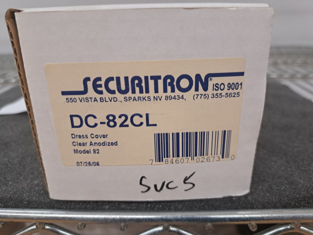 New, Securitron, DC-82CL, Dress Cover for M82 Series, Clear Anodized