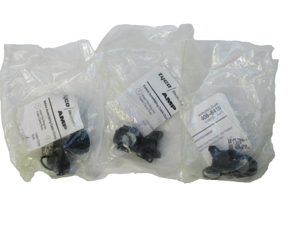 (NEW - Lot of 3) TYCO / AMP 796381-1 , 7963811 Cable Clamp