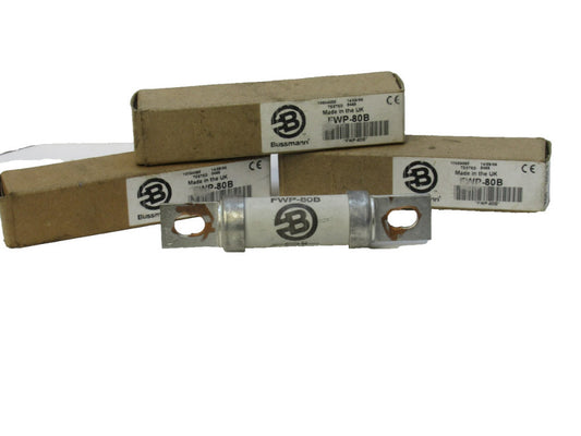 Bussmann FWP-80B , FWP80B 80A 700V Semiconductor Fuse (Lot of 3)