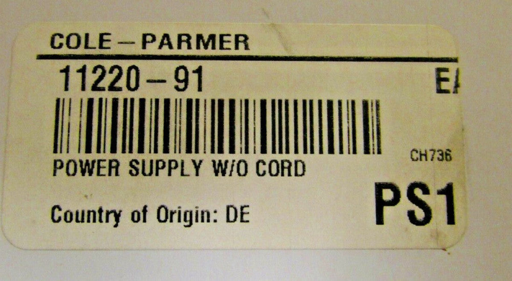 COLE PARMER 11220 91 GPP8 PS1 Power Supply
