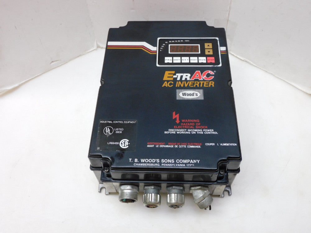 TB WOODS E-TRAC AC INVERTER AFC2001.0B2 230V 5.3A 2.1KVA 1HP 2KVA 5A