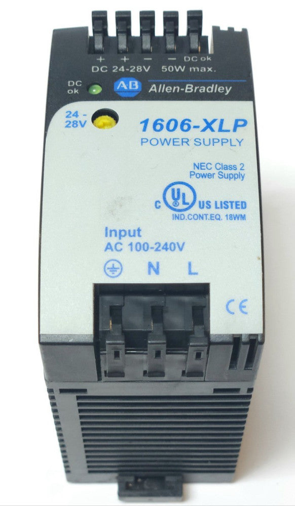 ALLEN BRADLEY 1606 XLP50E Type 1606 XLP Power Supply Input 100-240 VAC Output 24