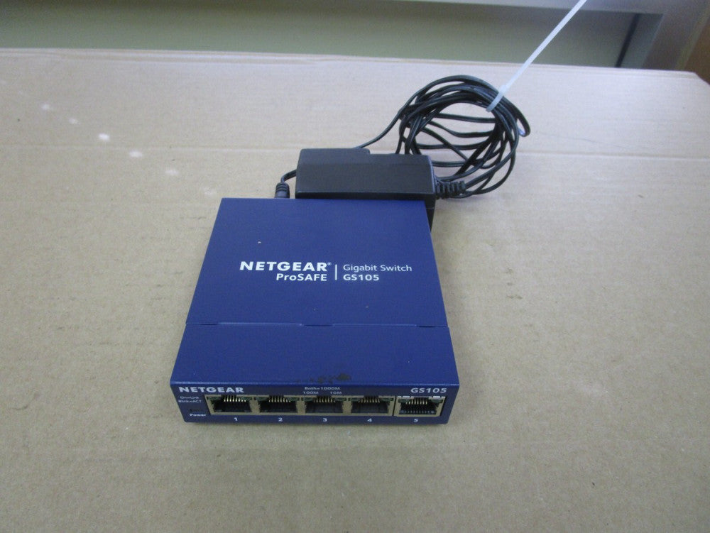 NETGEAR PROSAFE 5 PORT GIGABIT SWITCH GS105V5 12V 0.5A