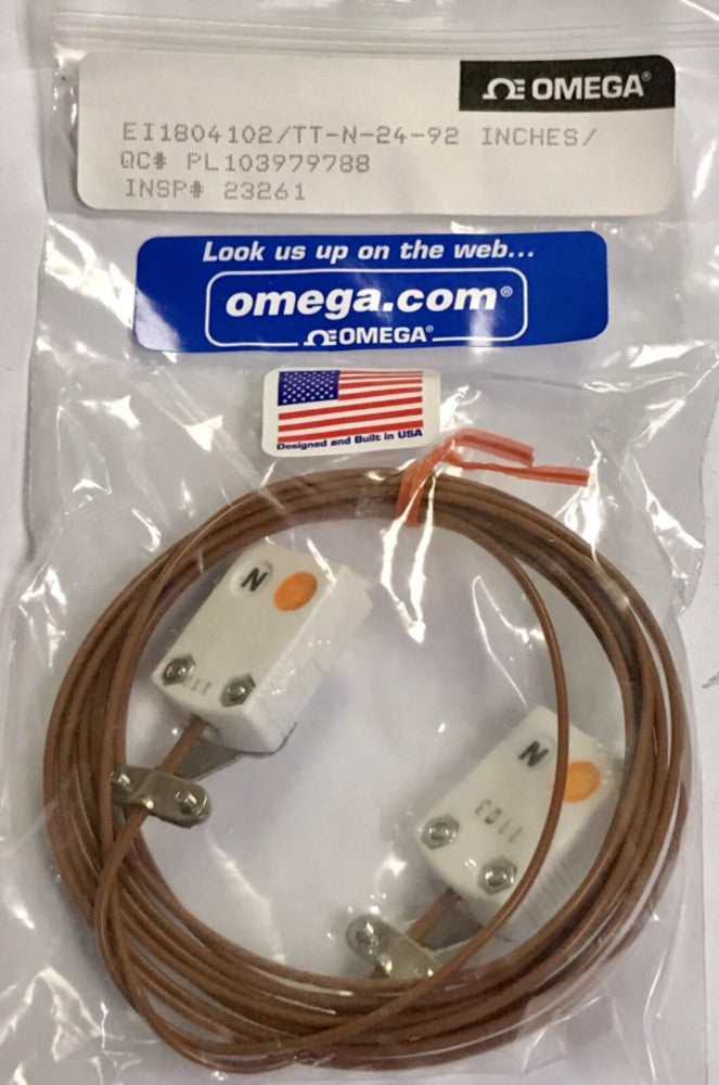 OMEGA EI1804102 TT N 24 92 Thermocouple Cable TypeN 92" Female to Female TT-N-24