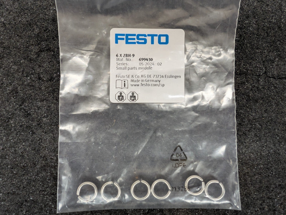 New, Festo, 6 X ZBH-9, SMALL PARTS MODULE, Alt P/N - 699430