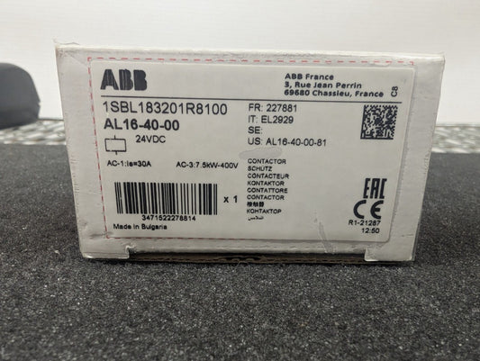New, ABB, AL16-40-00-81, 1SBL183201R8100 4P Contactor 24Vdc