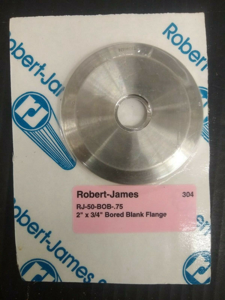New, Robert-James, RJ-50-BOB-.75, 2"x3/4" Bored Blank Flange