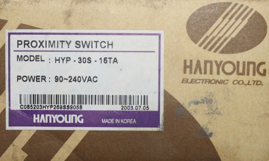 HANYOUNG HYP 30S 15TA 90-240VAC Proximity Switch 