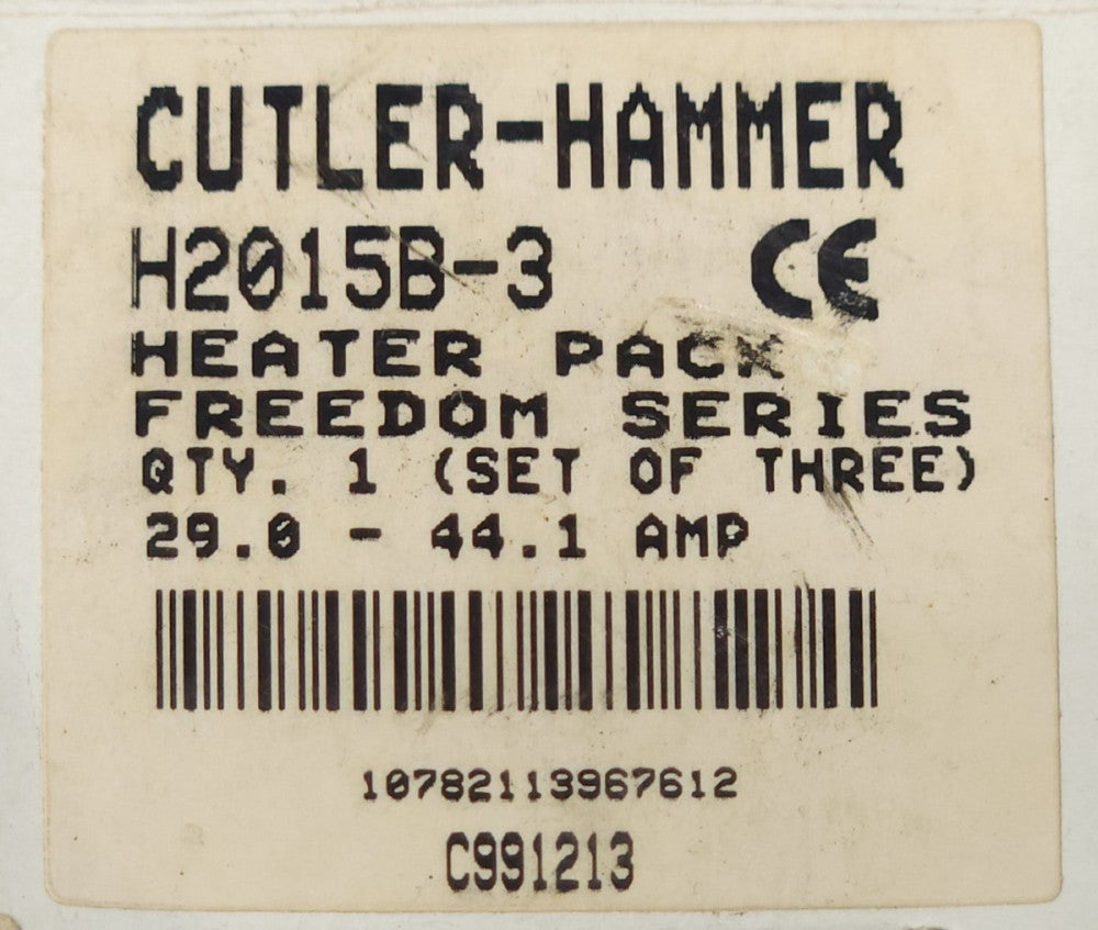 EATON CUTLER HAMMER H2015B-3 Freedom Series Heater PACK H2015B 3 29.0-44.1 AMP
