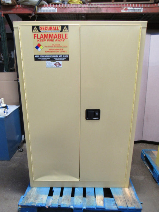 Securall 60 Gal Gallon Safety Storage Flammable Cabinet P160 43"x18"x65" 3 Shelf