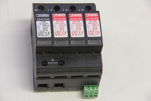 PHOENIX 2856689 VAL-MS 320-UD ST (3) F-MS 12-UD ST Type 2 Surge Arrester