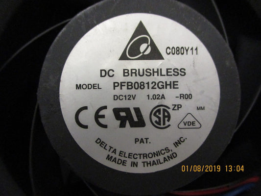 PFB0812GHE-R00 Delta Electronics FAN AXIAL 80X80X38MM 12V WIRE BRAND NEW!