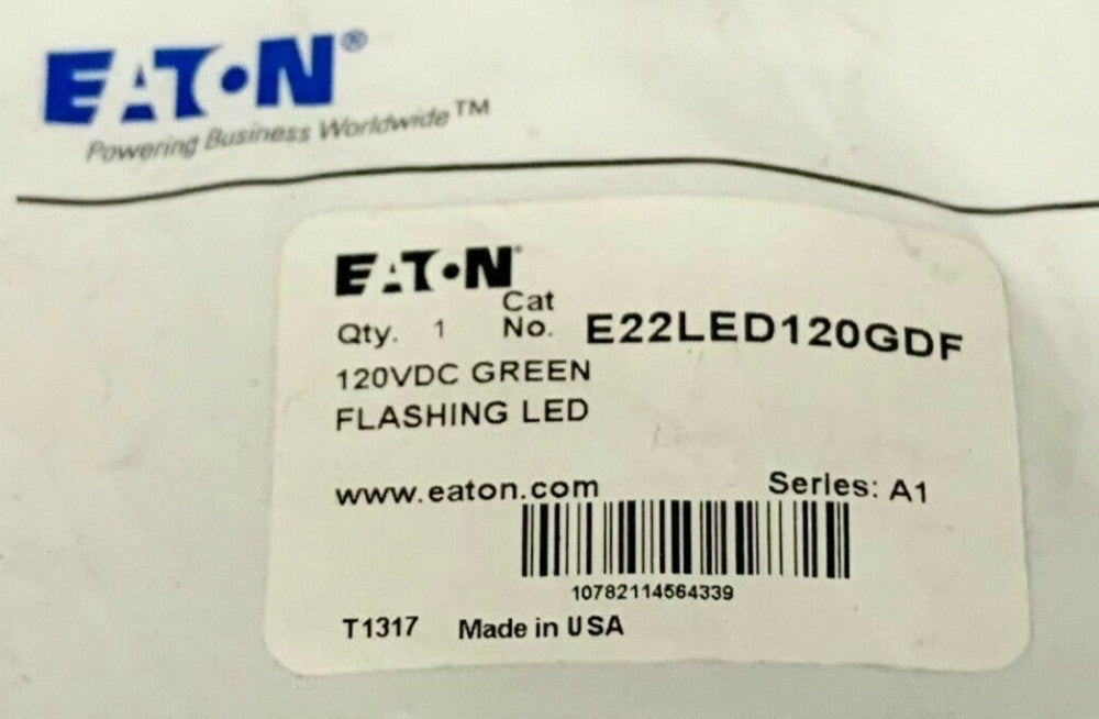 EATON CUTLER HAMMER E22LED120GDF 120 VDC Green Flashing LED LAMP BULB