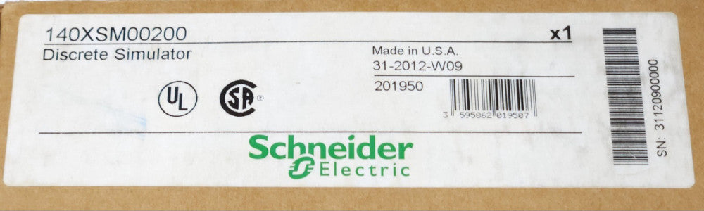 SCHNEIDER ELECTRIC MODICON 140XSM00200 16 PT Discrete Simulator Module for 140DA