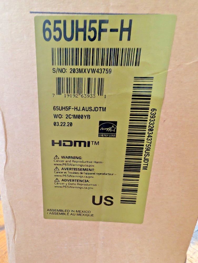 New, LG, 65UH5F-H, 65" 4K UHD Conference Digital Signage Display
