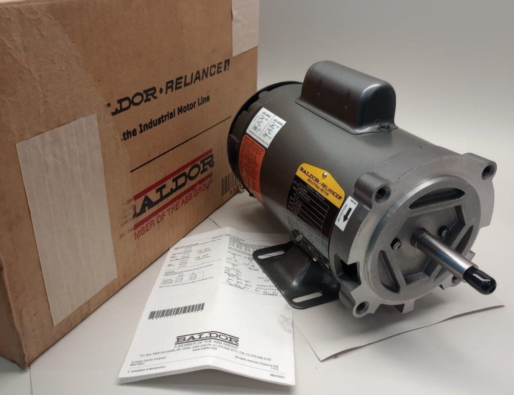 Baldor CJL1303A Electric Motor 0.5p 1ph 115/230V 3450rpm 56J/ODP 34F492-2413G1