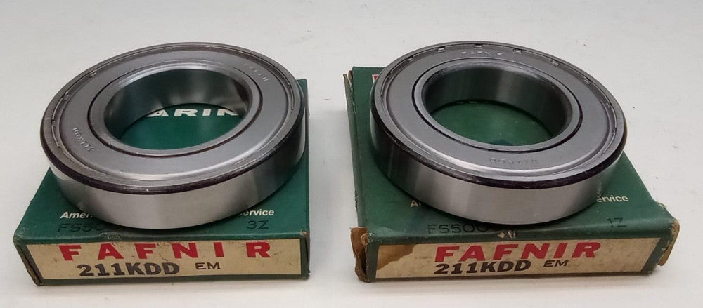 Fafnir 211KDD Ball Bearing Deep Groove 55X100X21mm Double Shielded (Pack of 2)