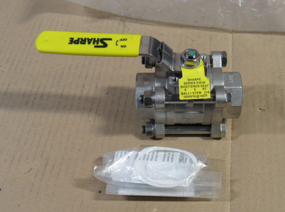 Sharpe 316 SS Stainless 1-1/4" Socket Weld Ball Valve 53036 1000PSI 100°F CF8M
