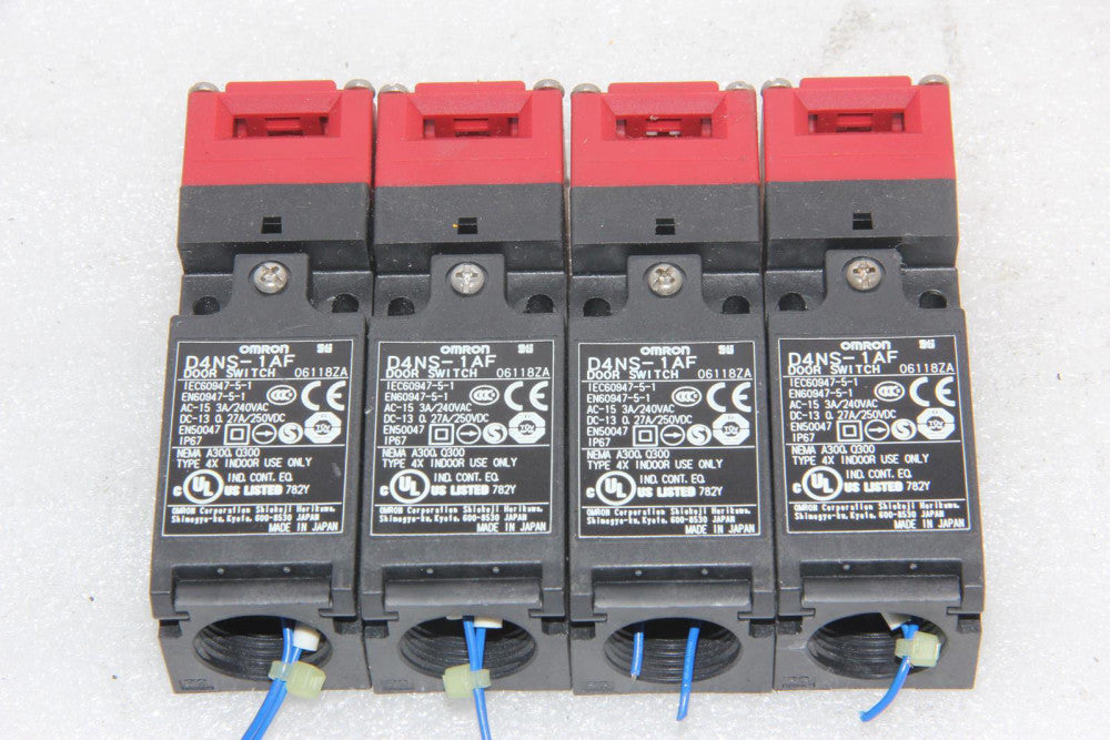 Lot of 4 OMRON D4NS-1AF-4 Interlock Safety Door Switches
