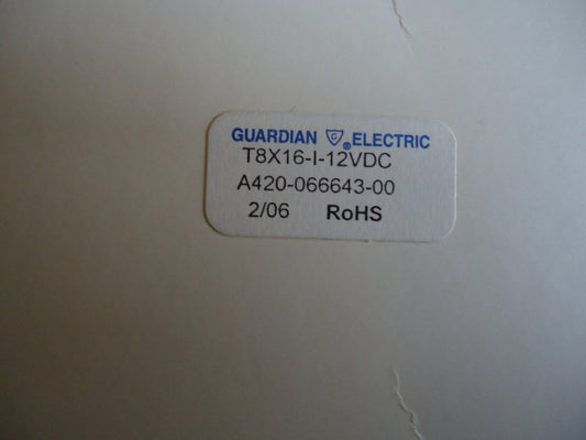 T8X16-I-12D Guardian Electric DC Tubular Solenoid Brand New!