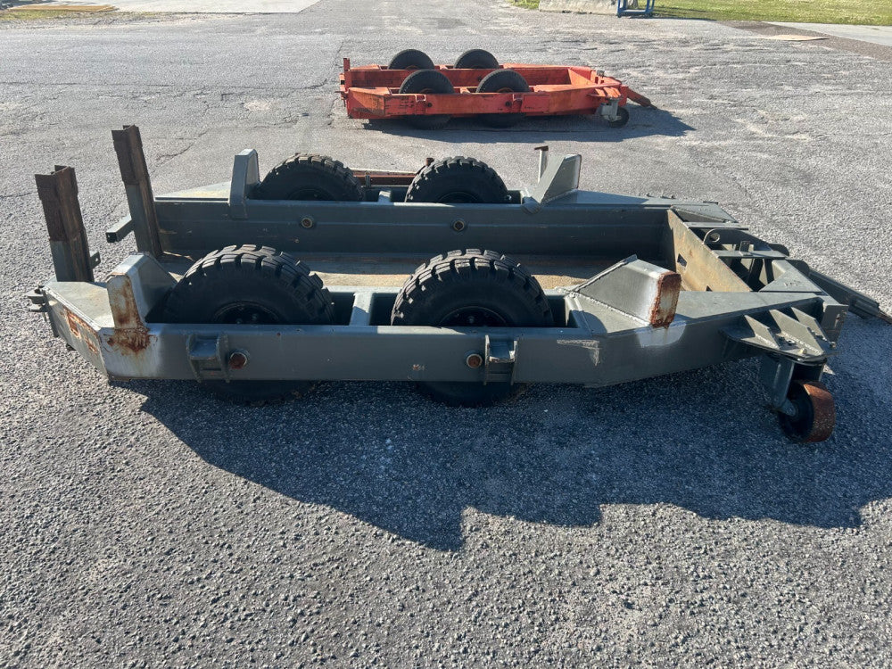 HEAVY DUTY LOW PROFILE FACTORY CART TRAILER  SOLID TIRE 127" LONG 75" WIDTH