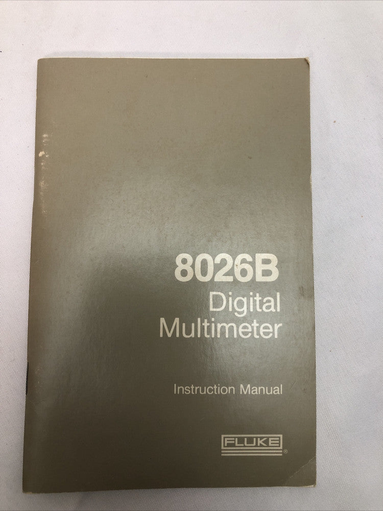 8026B Digital Multimeter Instruction Manual