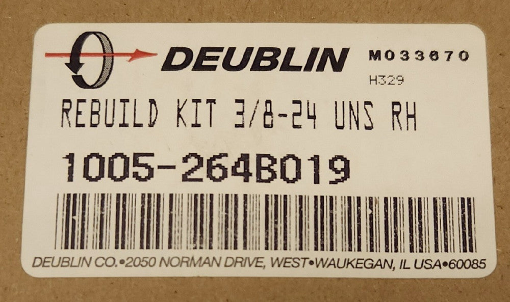 DEUBLIN 1005 264B019 Rebuild Kit Rotating Union 3/8-24 UNS RH