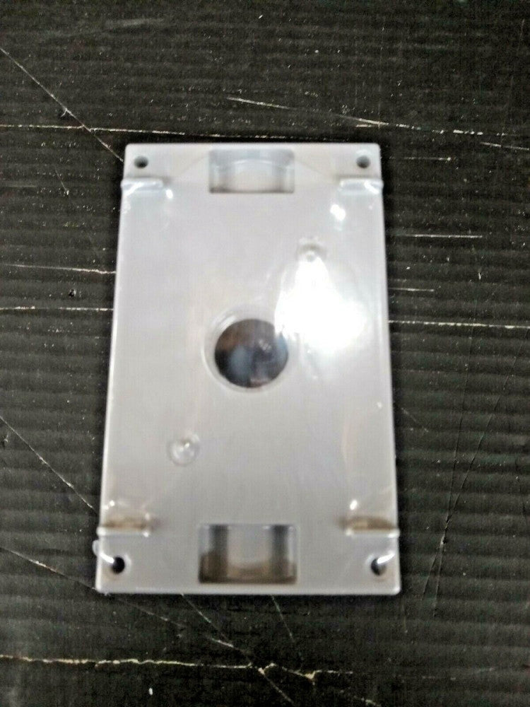 New, Hubbell, 5320-2, Single Gang Box Aluminum 3 Outlet Gray