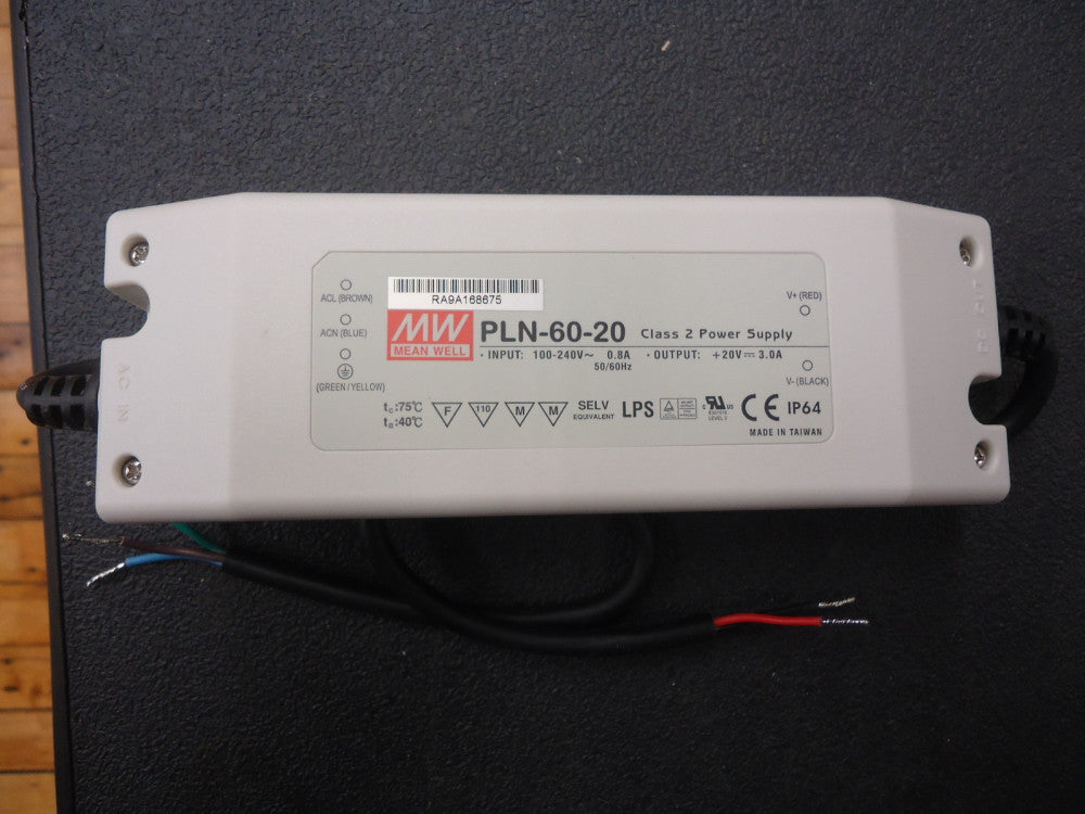 PLN-60-20 Meanwell Linear & Switching Power Sup 20V 2.5A 60W Activ PFCBRAND NEW!