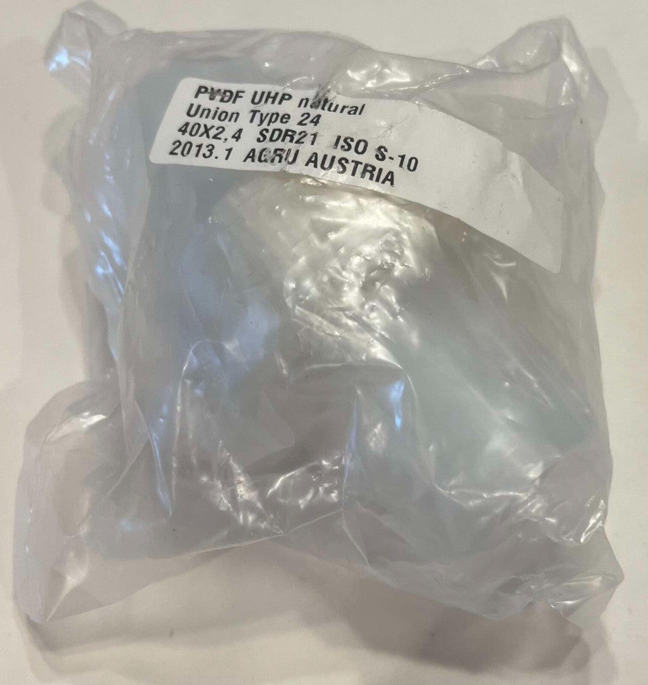 AGRU PVDF UHP Natural Union Type 24 40 X 2.4 SDR21 ISO S10 2013.1