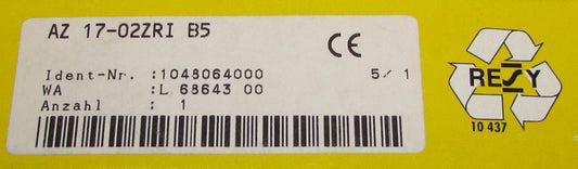 SCHMERSAL AZ 17 02ZRI B5 Keyed Safety Interlock Switch 