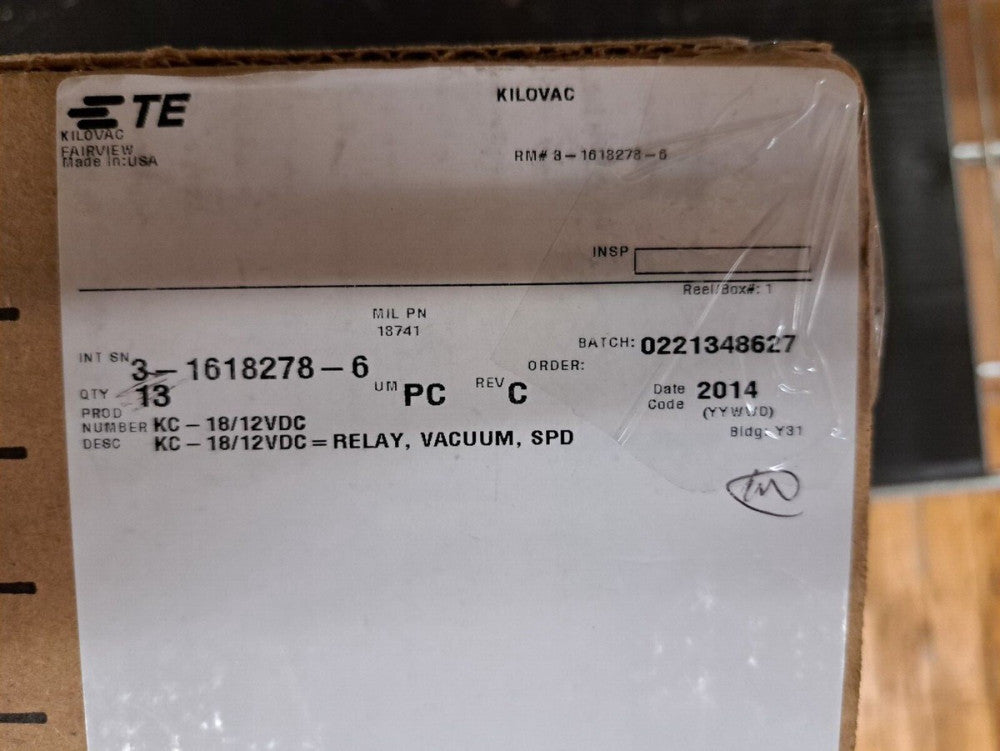 New, TE Connectivity, KC-18/12VDC, RELAY SPDT 30A 12V - 1 PIECE