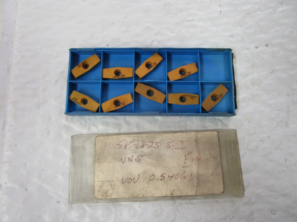 Lot of 9 VALENITE SK-1825-5-I Carbide Insert VOV-054061