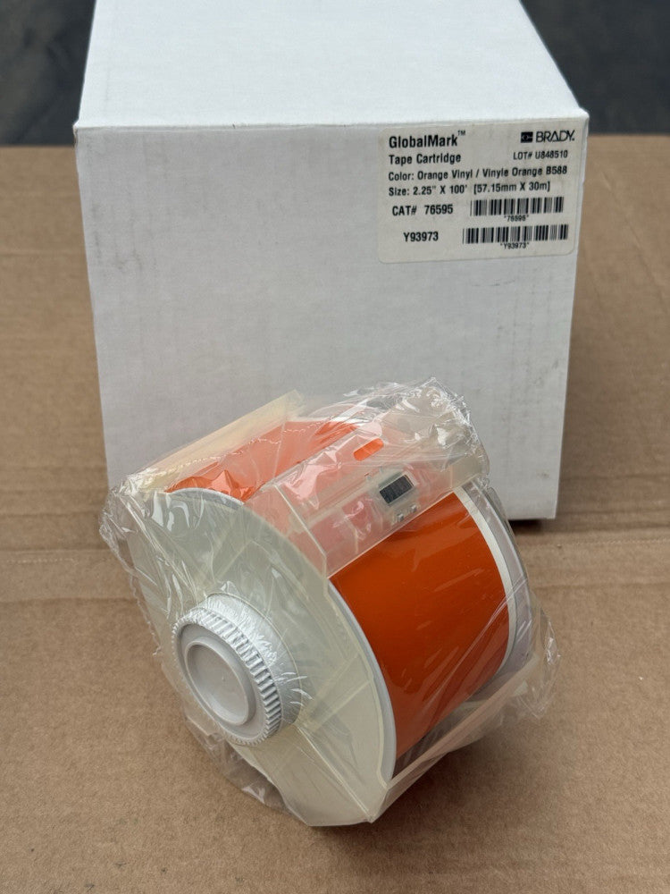 Brady 76595 GlobalMark Orange B588 Vinyl Tape Cartridge 2.25" x 100'  - New