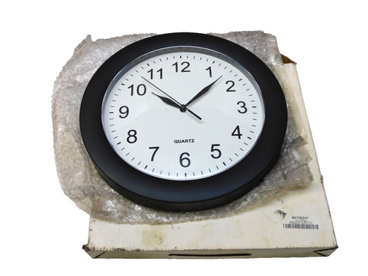 Quartz Commercial Clock 12" Black Bold Case W/ Bold #'s 89756241