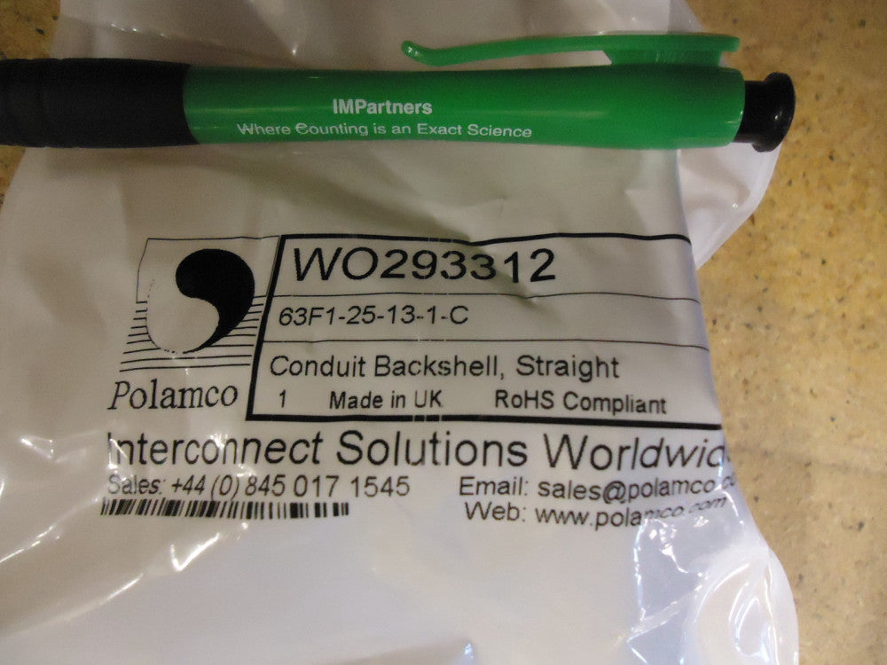 Brand New! Polamco, 63F1-25 -13-1-C, 63 Series, Conduit Adapter Backshell