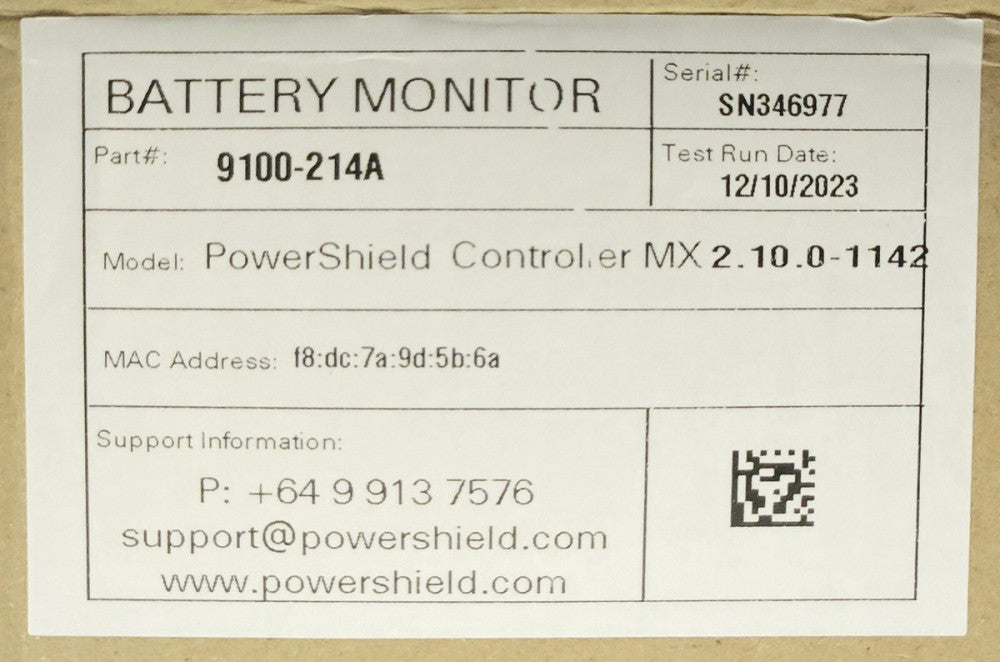 POWERSHIELD B300-AC 9100-214A BATTERY MONITOR CONTROLLER MX 2.10 0-1142