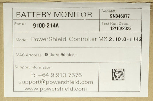 POWERSHIELD B300-AC 9100-214A BATTERY MONITOR CONTROLLER MX 2.10 0-1142