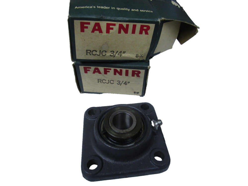Fafnir RCJC  3/4" 4-Bolt Flange Mount Bearing Lot Of 2