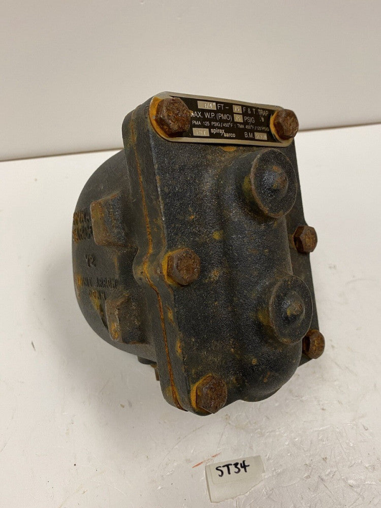 Spirax Sarco 50930 FT-75 3/4"  Float  & Thermostatic Steam Trap F&T Unused Rust
