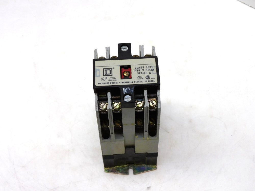 Square D 8501 X020 Ser A Relay 120V 50/60Hz W/ 8501 XB-40