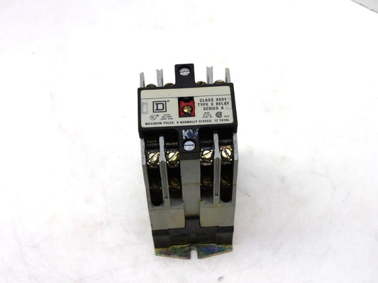 Square D 8501 X020 Ser A Relay 120V 50/60Hz W/ 8501 XB-40