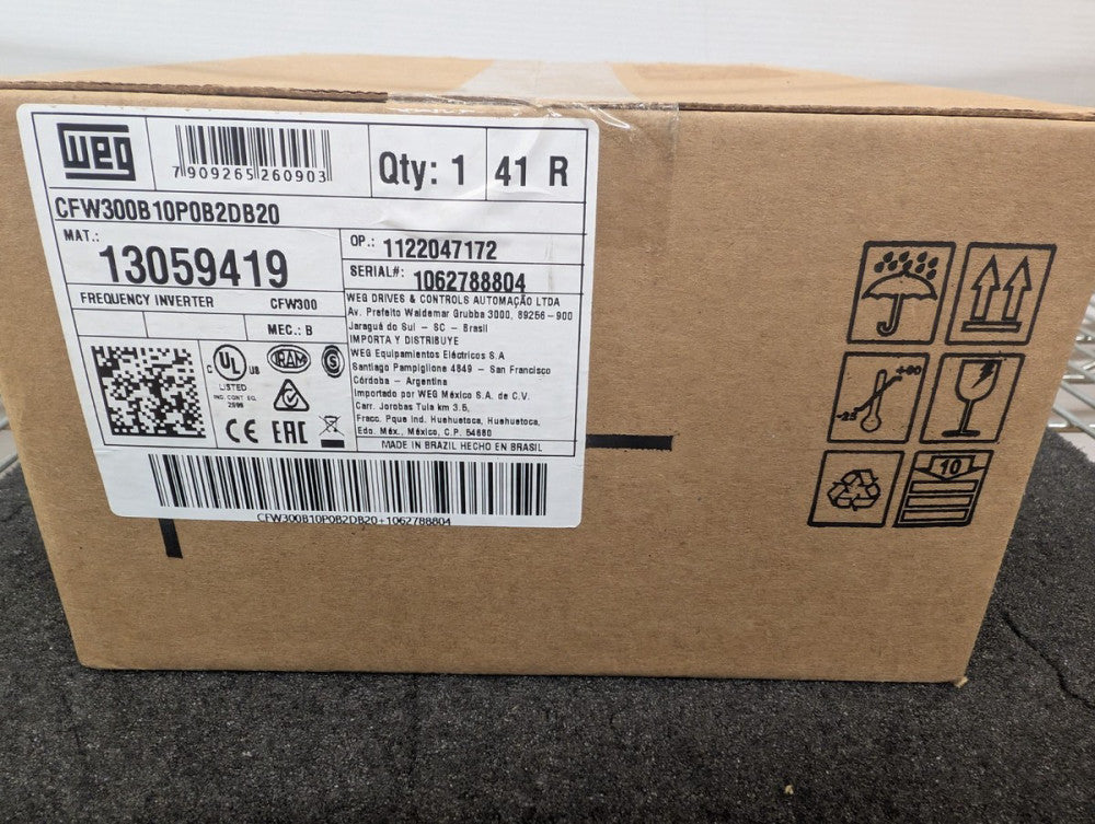 New, WEG, CFW300B 10P0B2DB20, FREQUENCY INVERTER CFW300