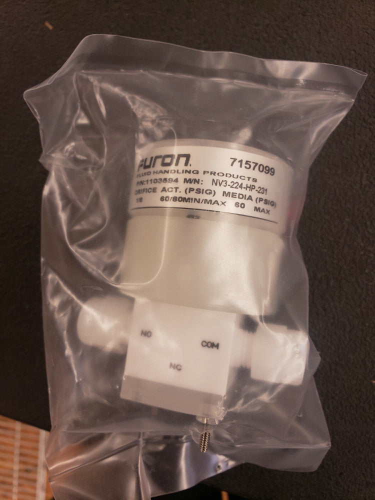 NEW, SAINT- GOBAIN, NV3-224-HP-231, 3 Way Valve, 1/4" Grab Seal, 231 Porting