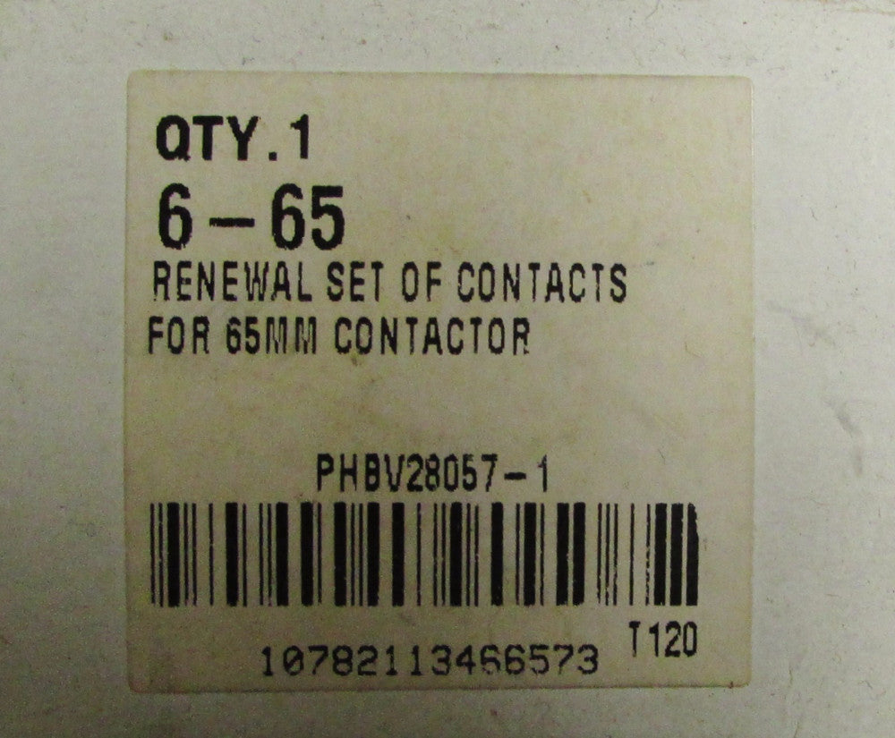 EATON CUTLER HAMMER 6-65 Contact Kit 2 Pole 65 MM Freedom Series Size 1 6 65